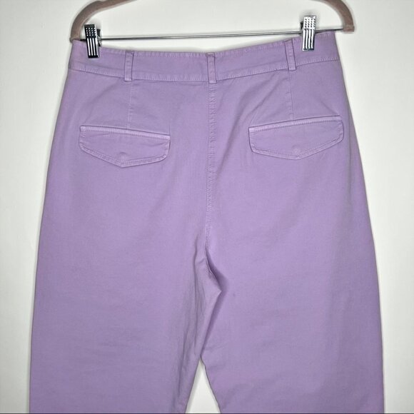 Stella McCartney Purple 2001 Pants Straight Leg Cropped Utility High Rise Size 6 - Picture 8 of 15